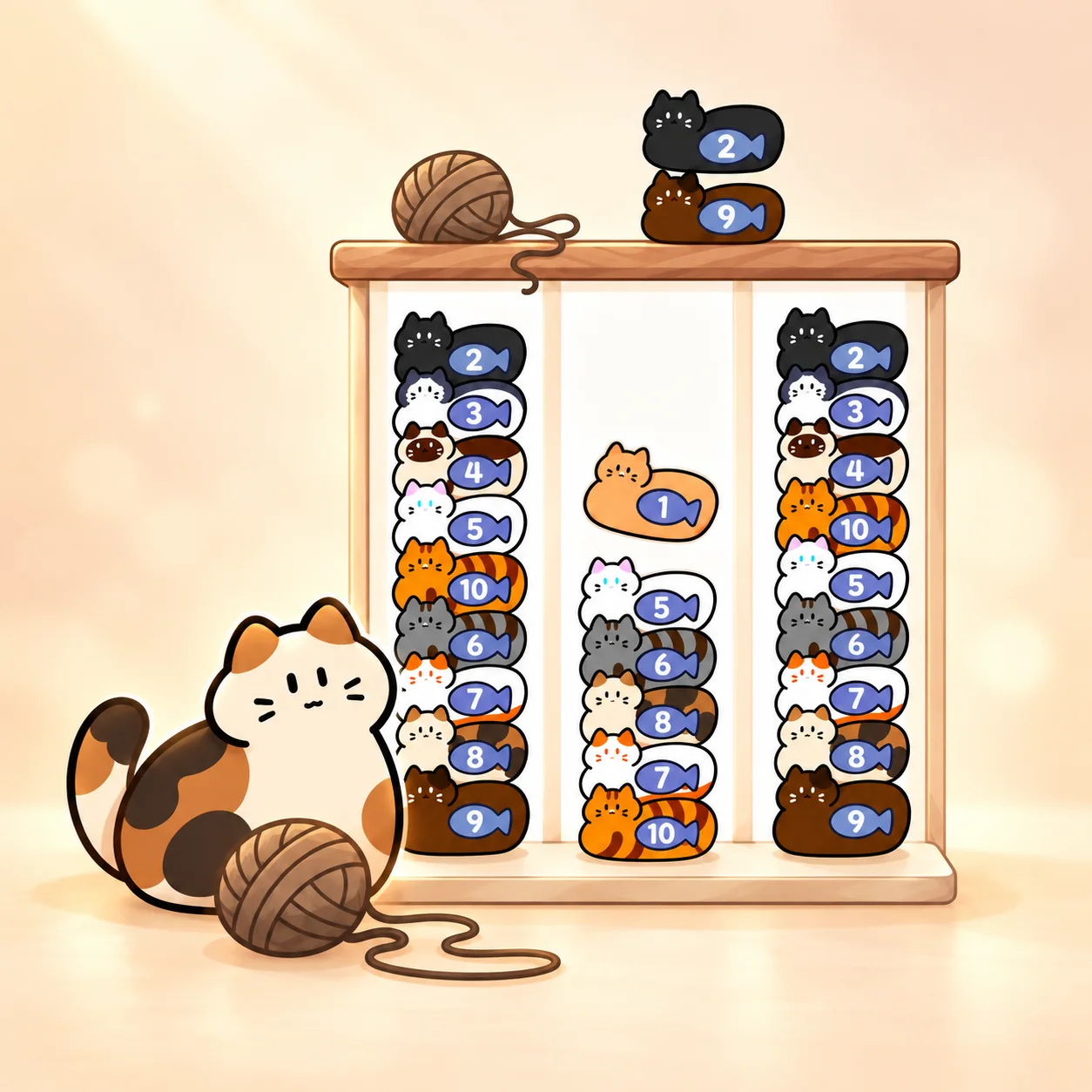 Merging Cats 고양이 합치기 화면